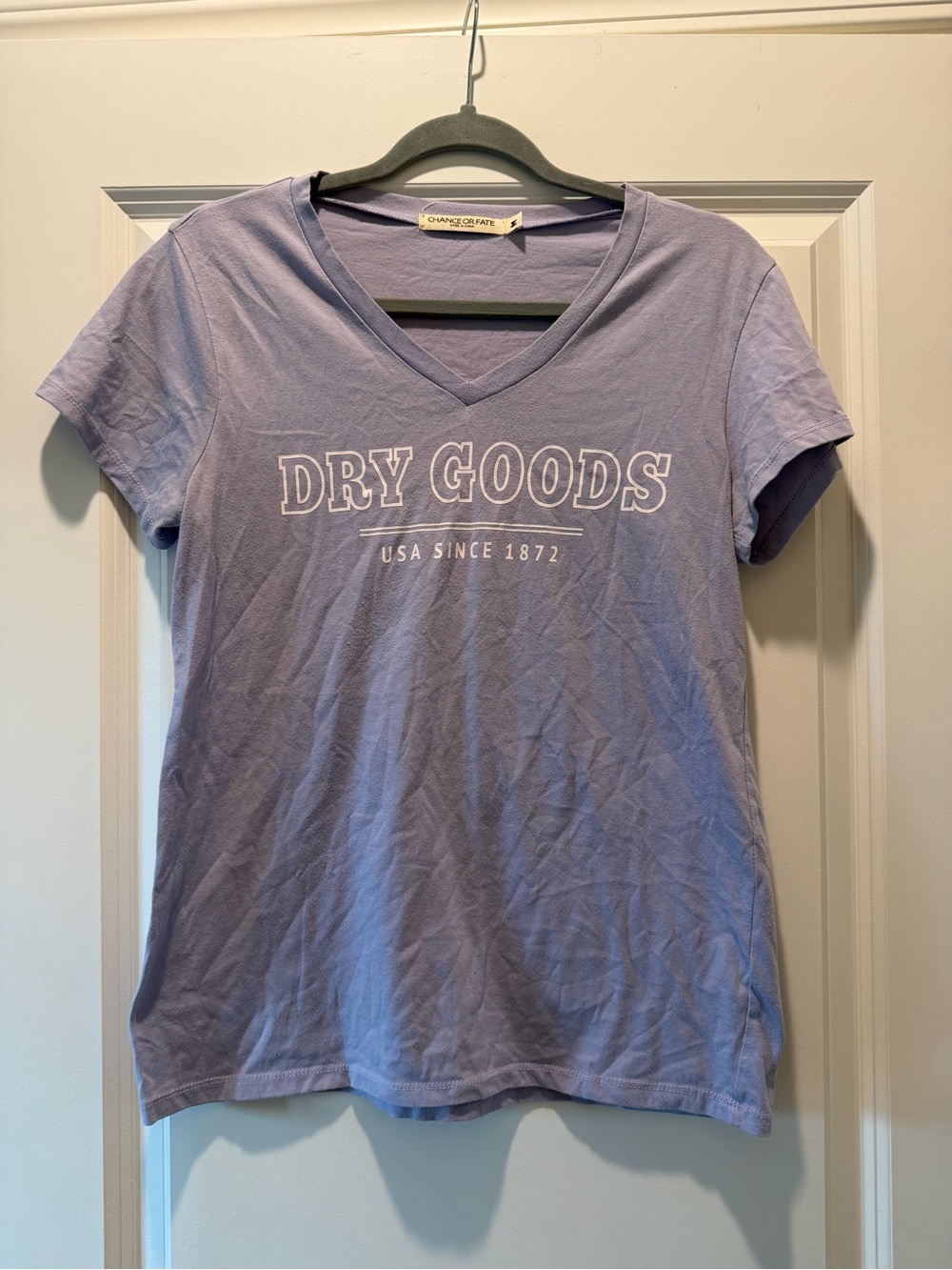 Chance or Fate Lavender 'Dry Goods' V-Neck Tee